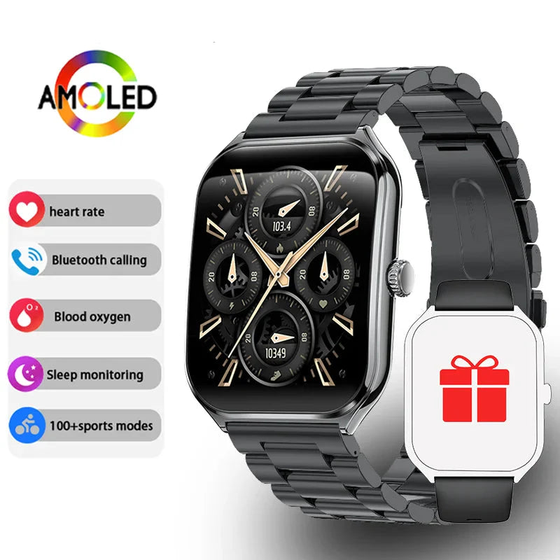 Montre Connectée Ultra Fine - Écran AMOLED HD 1.96"
