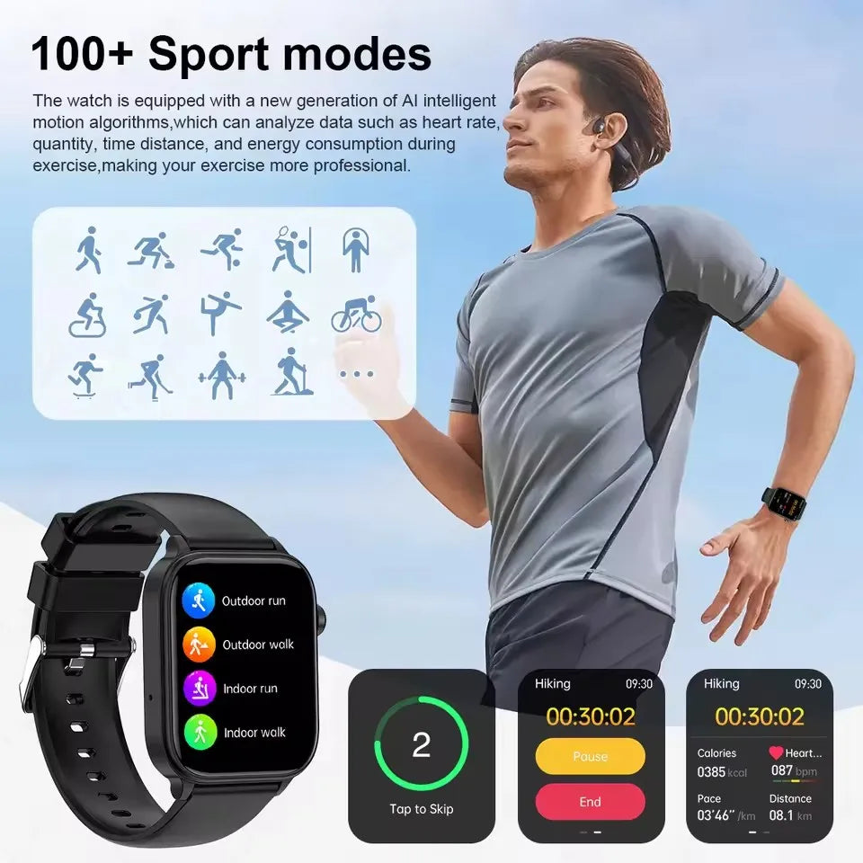 Montre Intelligente Santé – Rythme, Oxygène & Température