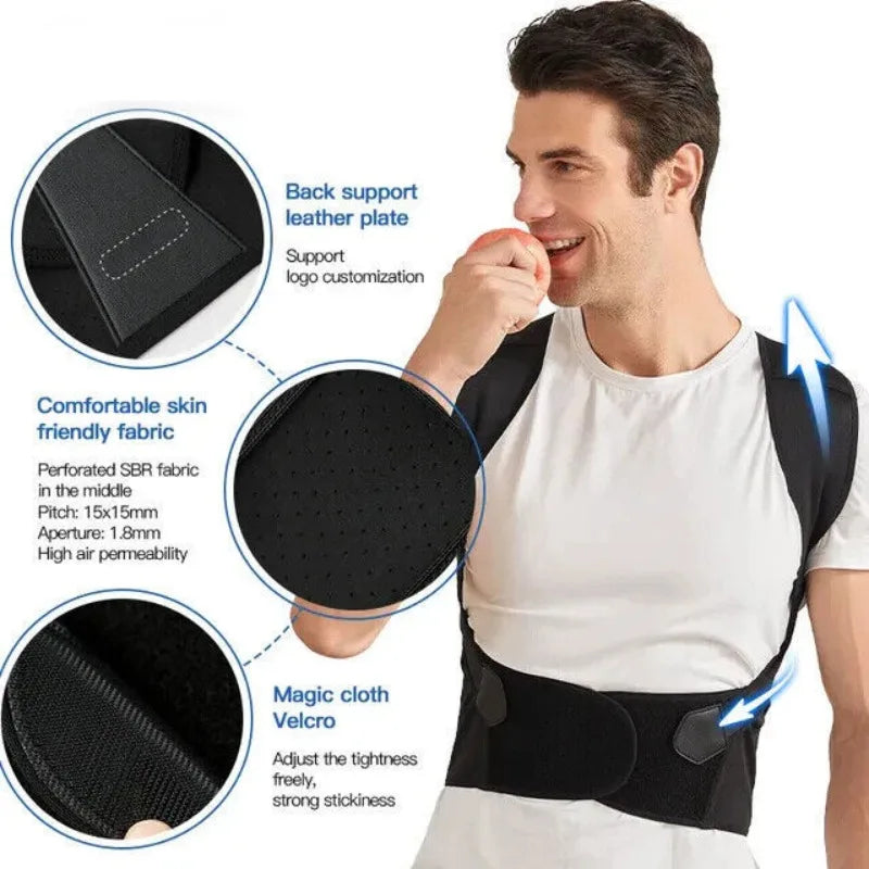 Correcteur de Posture Réglable – Soulage le Mal de Dos