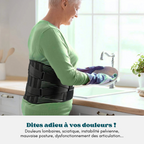 Ceinture de soutien lombaire et correction du bassin réglable