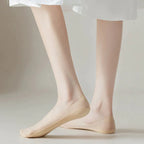 Lot de 5 chaussettes invisibles respirantes en soie glacée