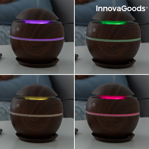 Mini humidificateur diffuseur d'arômes Dark Walnut InnovaGoods