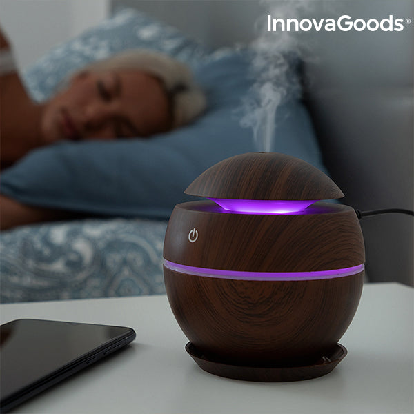 Mini humidificateur diffuseur d'arômes Dark Walnut InnovaGoods