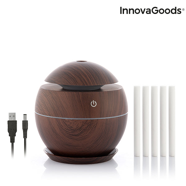 Mini humidificateur diffuseur d'arômes Dark Walnut InnovaGoods