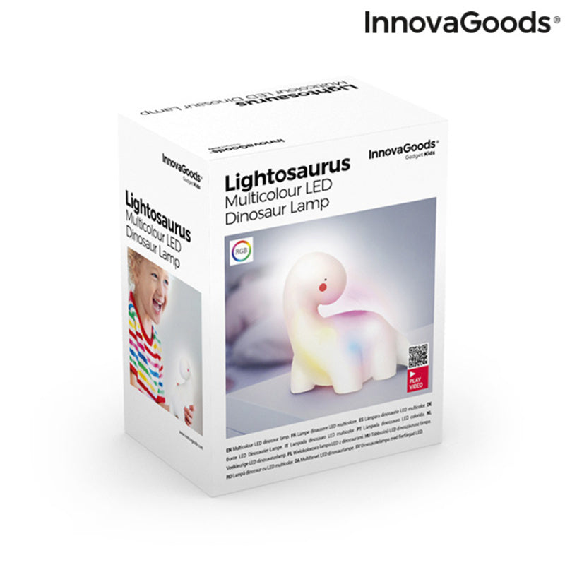 Lampe LED multicolore Dinosaure Lightosaurus InnovaGoods