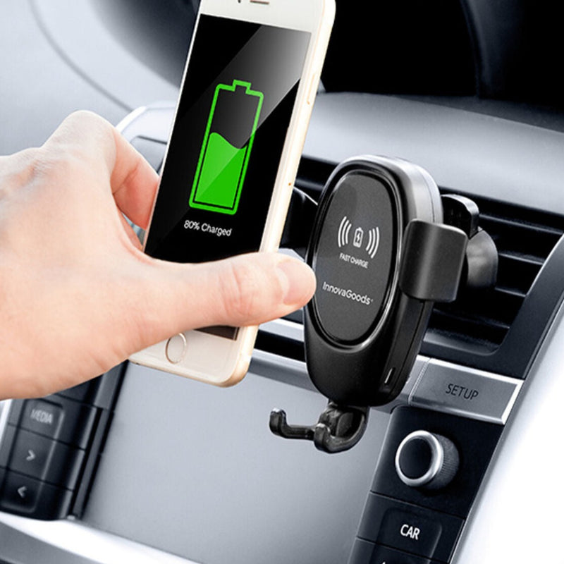 Support pour téléphone portable avec chargeur de voiture sans fil