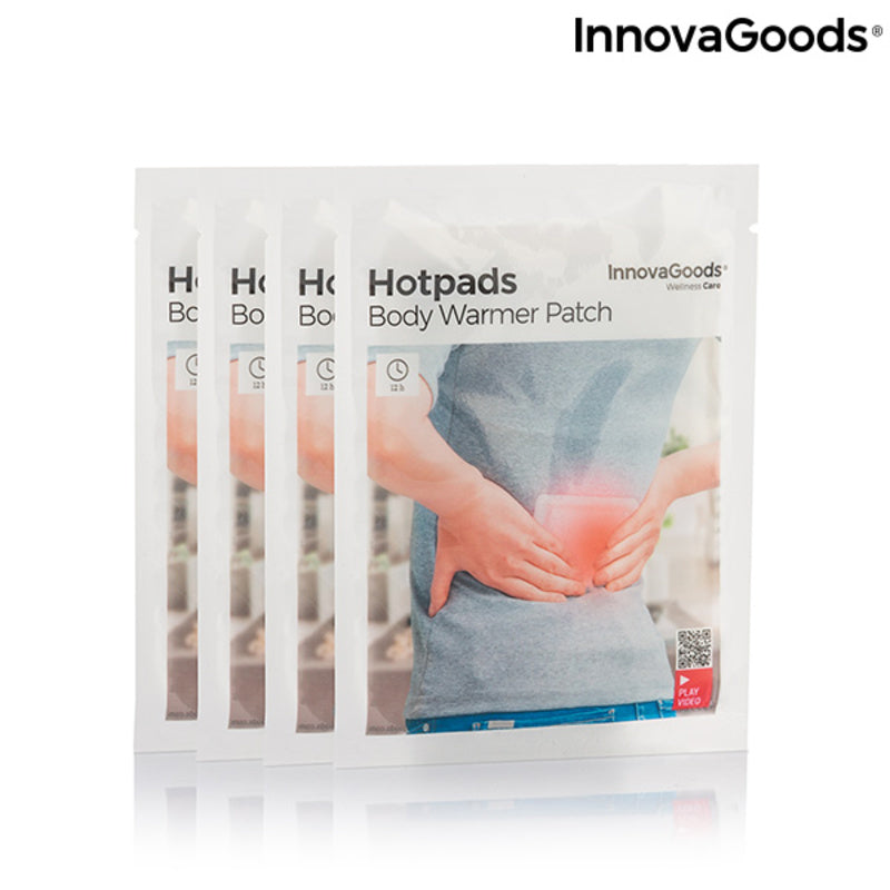 patches chauffants corporels adhésifs Hotpads InnovaGoods (Pack de 4)