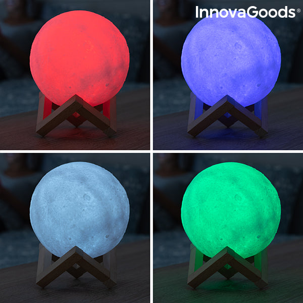 Lampe LED Rechargeable Lune Moondy InnovaGoods