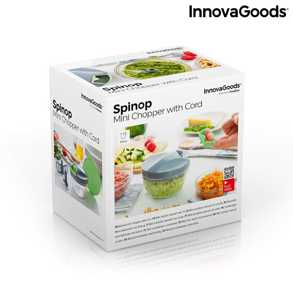 Mini-Hachoir Manuel avec Cordon Spinop InnovaGoods