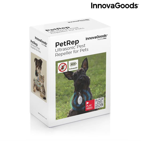 Répulsif Anti-nuisible à Ultrasons Rechargeables pour les Animaux de Compagnie PetRep InnovaGoods