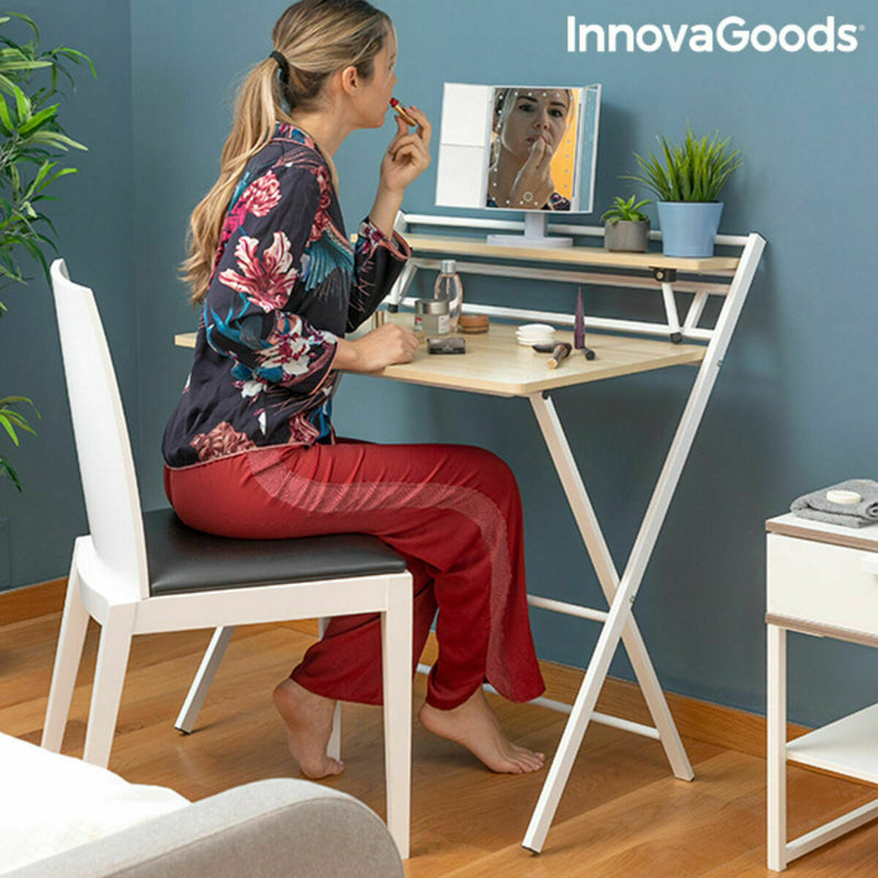 Bureau Pliable avec Étagère Tablezy InnovaGoods