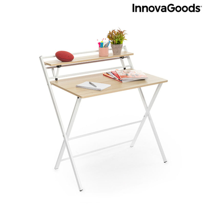 Bureau Pliable avec Étagère Tablezy InnovaGoods