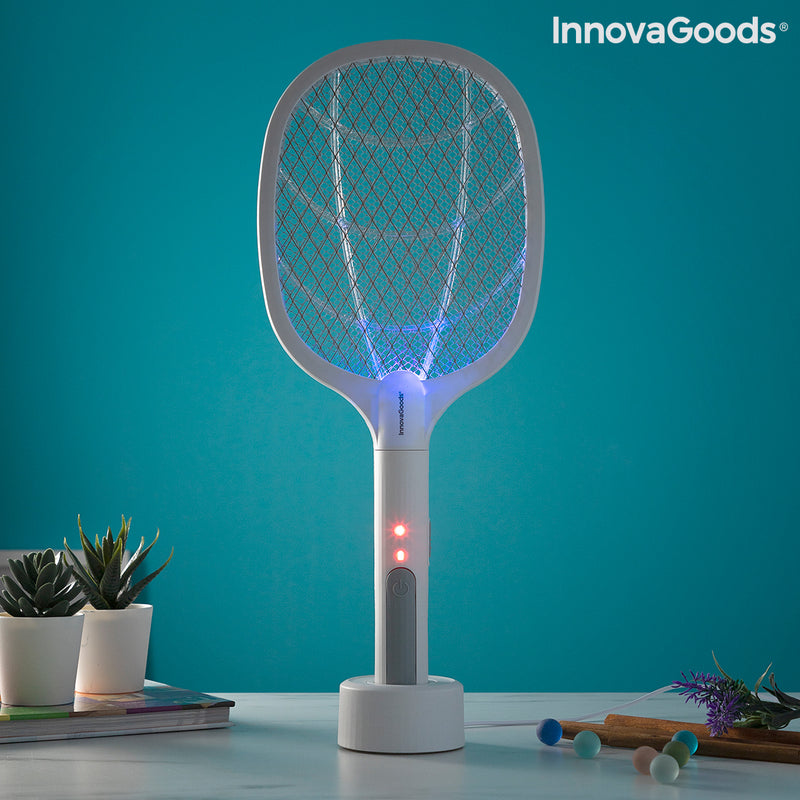 Raquette anti-insectes rechargeable 2 en 1 avec Lumière UV