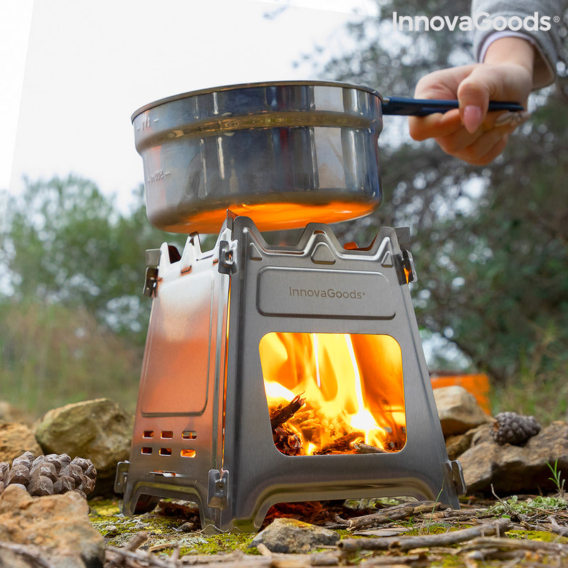 Réchaud de camping pliable en acier Flamet InnovaGoods