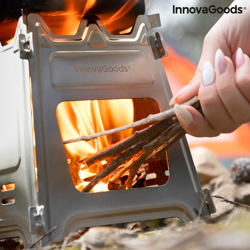 Réchaud de camping pliable en acier Flamet InnovaGoods