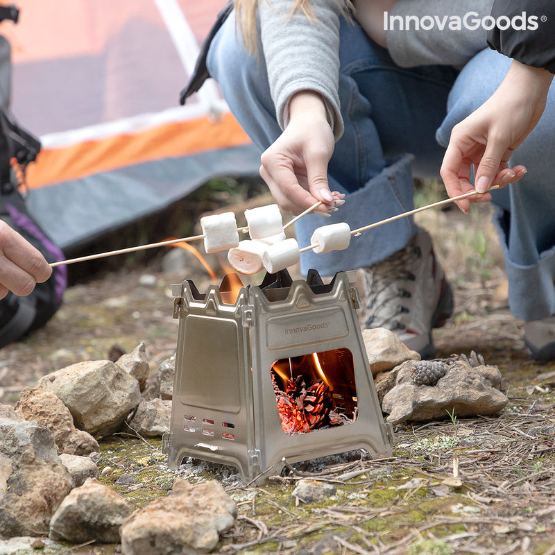 Réchaud de camping pliable en acier Flamet InnovaGoods