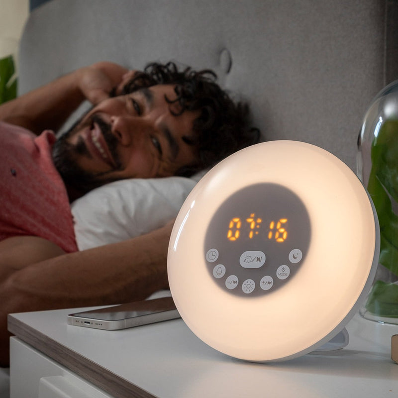 Réveil matin rechargeable avec enceinte bluetooth