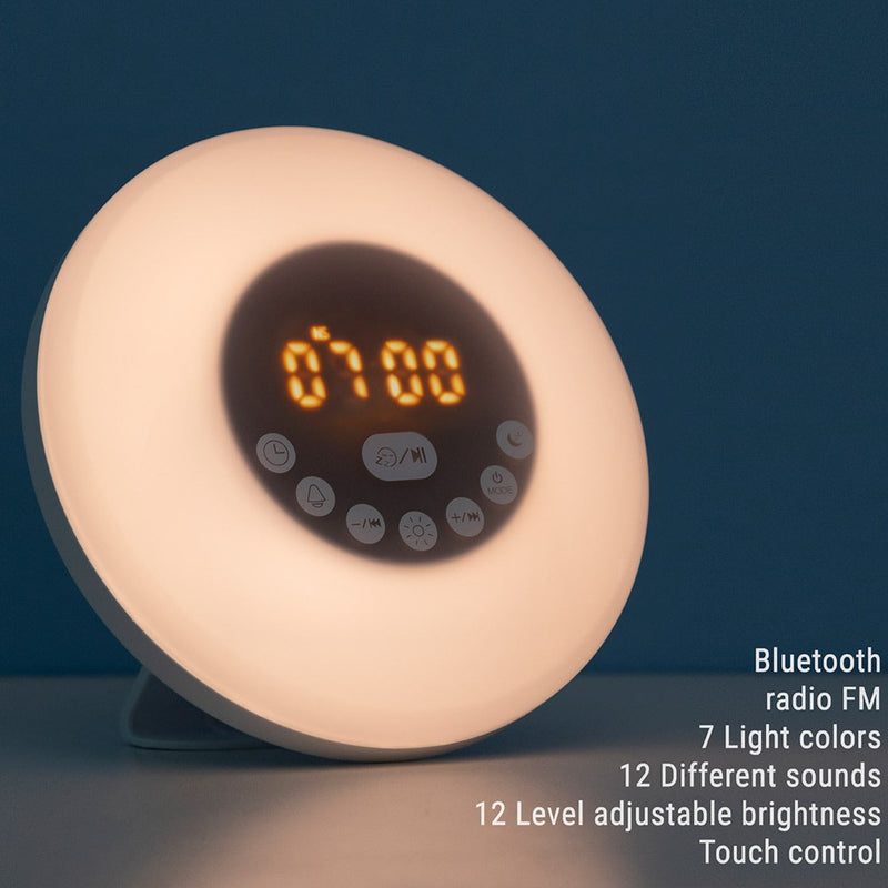 Réveil matin rechargeable avec enceinte bluetooth