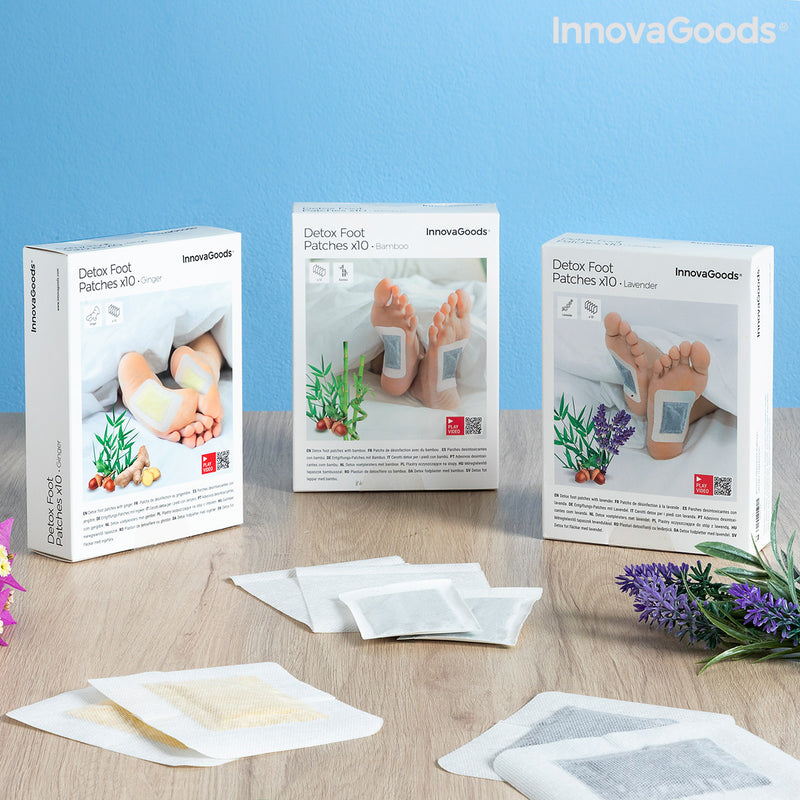 Patchs Détoxifiants pour les pieds Lavender InnovaGoods 10 Unités