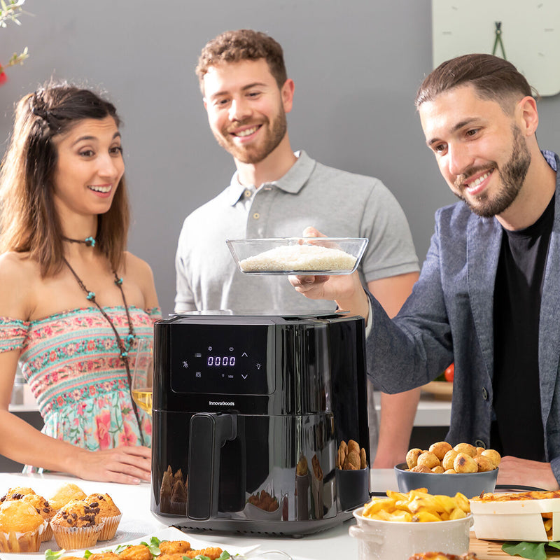 Friteuse sans huile avec balance InnovaGoods Fryinn Balance 5000 Noir Acier inoxydable 1500 W 5 L