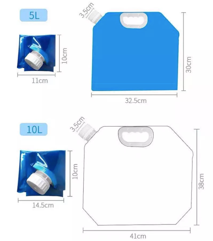 Lot de 2 Sacs d'eau 10L pliable - ULTRA RESISTANT