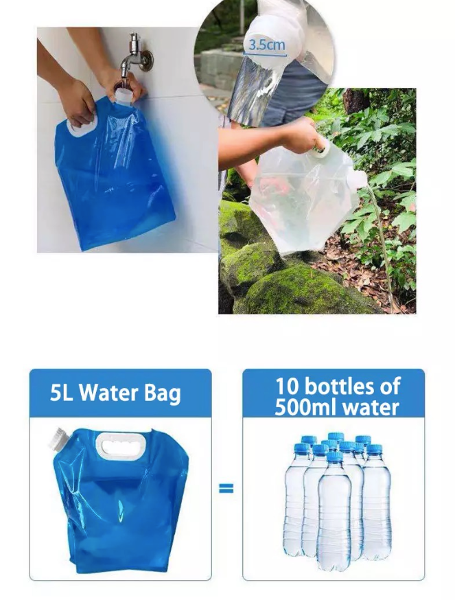 Lot de 2 Sacs d'eau 10L pliable - ULTRA RESISTANT
