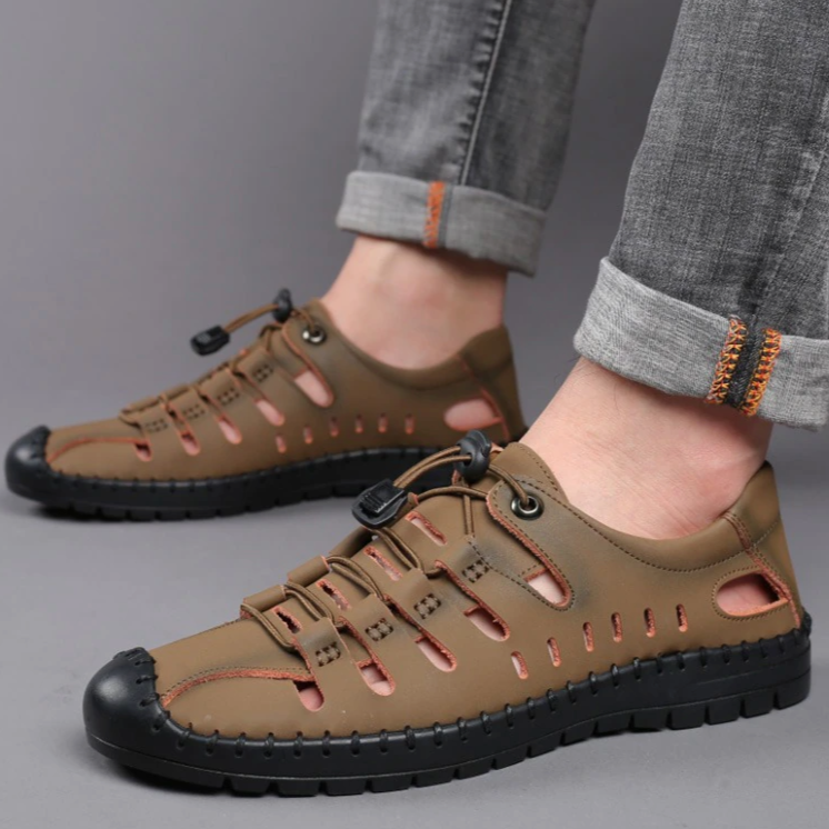 Sandales élégantes en cuir pour homme