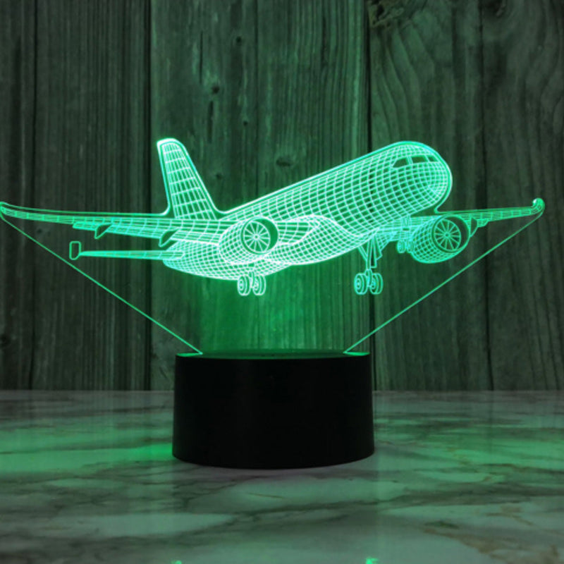 Lampe de chevet 3D en forme d'avion