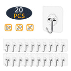 Lot de 10 Crochets Auto-adhésifs pour Cadre & Tableau