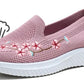 Mocassins respirants à motif floral