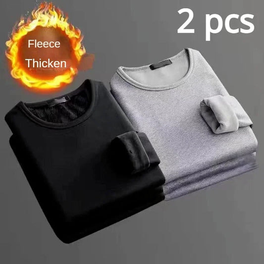 Lot de 2 T-shirts thermiques manches longues Doublure polaire -  Homme