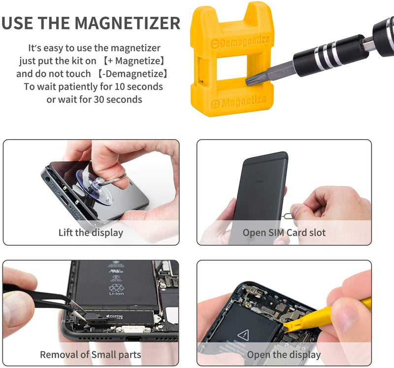 Kit de Réparation avec Tournevis Magnétique 115 en 1