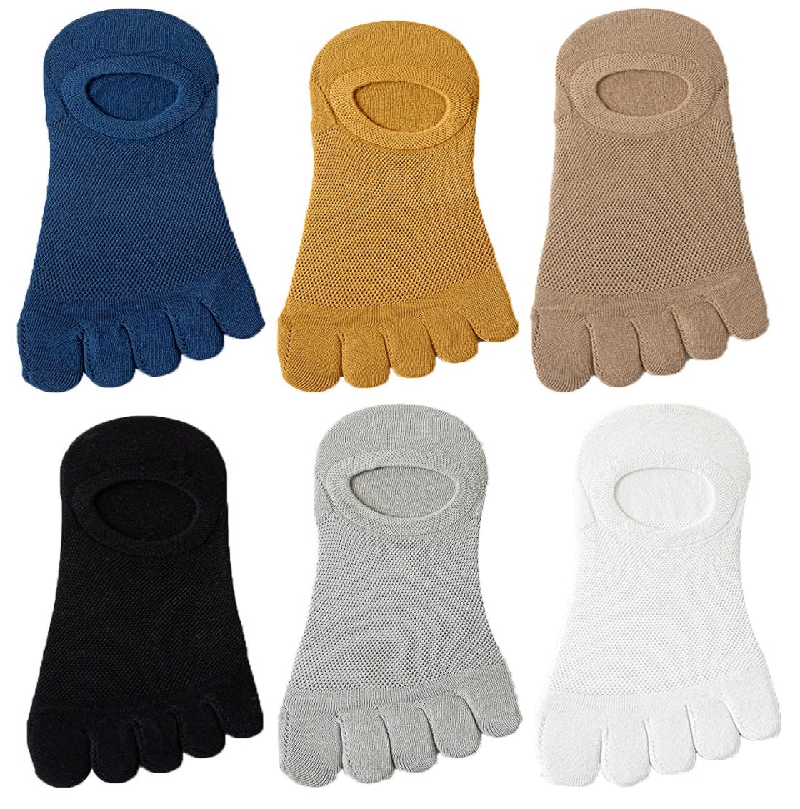 Lot de 6 Paires de chaussettes respirantes en coton antifriction