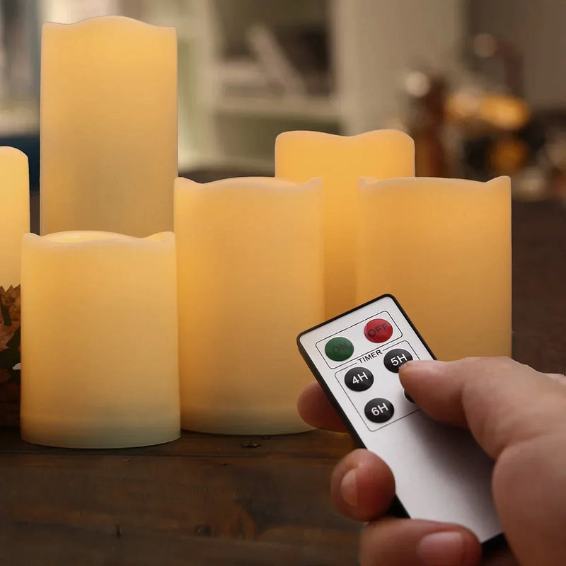 Bougies scintillantes LED sans flamme avec télécommande