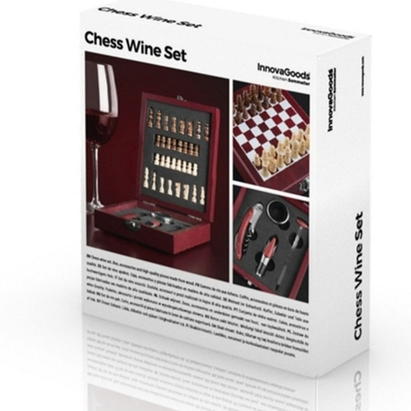 Ensemble d'Accessoires à Vin et Échecs - 37 Pièces