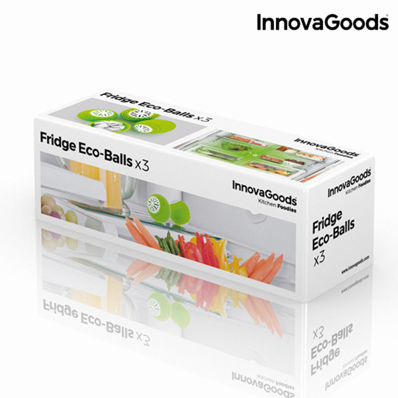 Éco-Boules pour Régrigérateur InnovaGoods 3 Unités