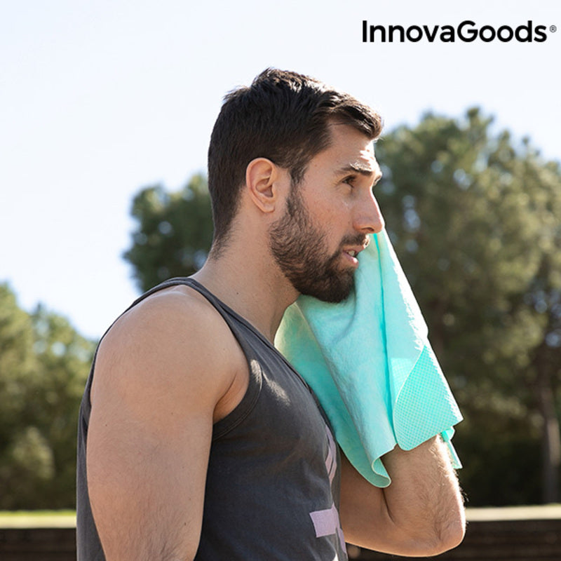 Serviette de Sport de Refroidissement Instantané Effet Glace InnovaGoods