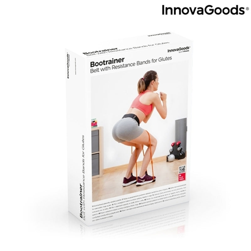 Ceinture avec bandes de résistance pour les fessiers et guide d'exercices Bootrainer InnovaGoods