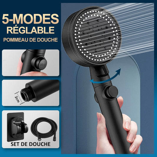 Pommeau de douche haute pression et économique 5 modes