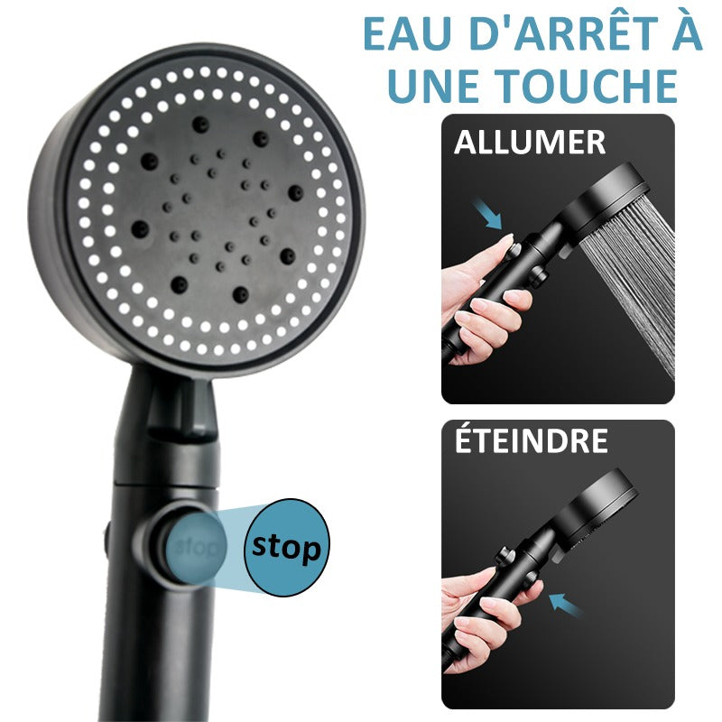 Pommeau de douche haute pression et économique 5 modes